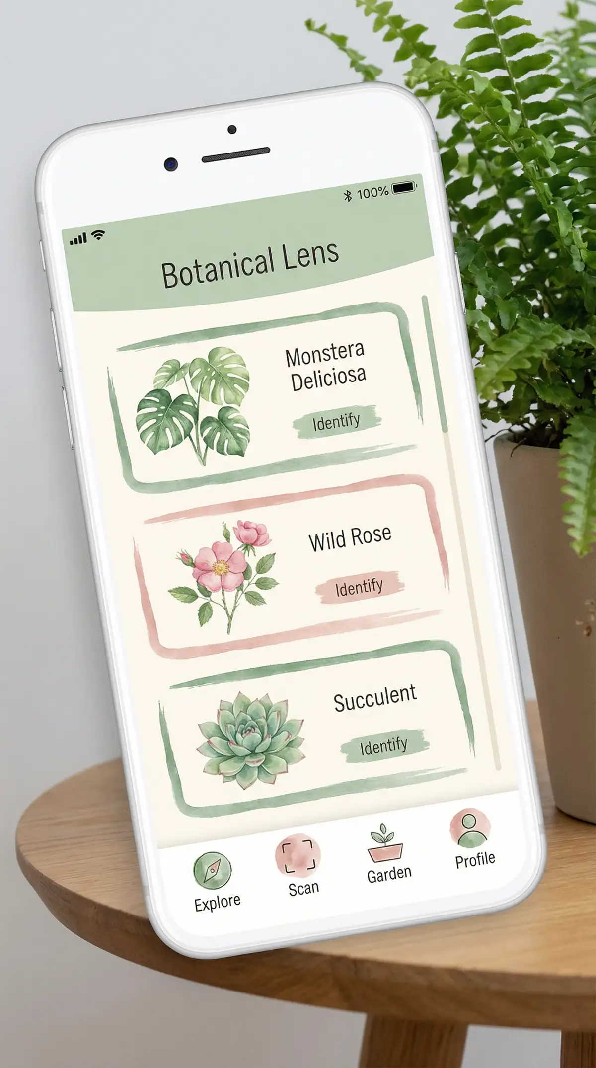 探花随身植物图鉴APP界面展示 - 探花